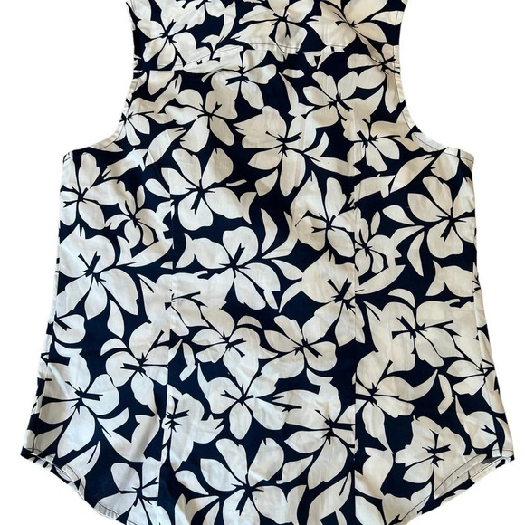 NWT J Crew Factory Sleeveless Cotton Poplin Shirt In Signature Fit, Size… - Picture 2 of 6